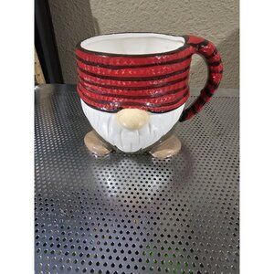 Sleigh Bells Gnome Mugs Large Ceramic Coffee Mug Cup Red Green